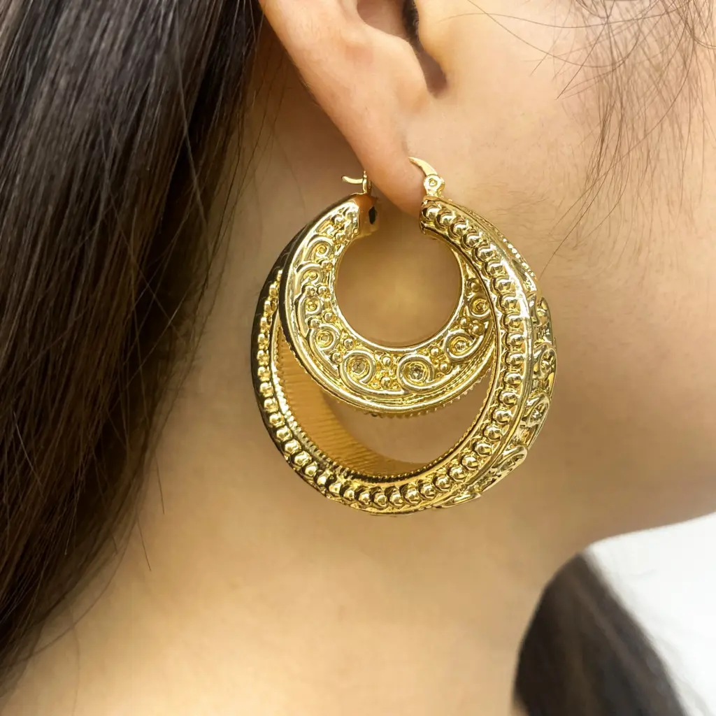 brincos argola em ouro